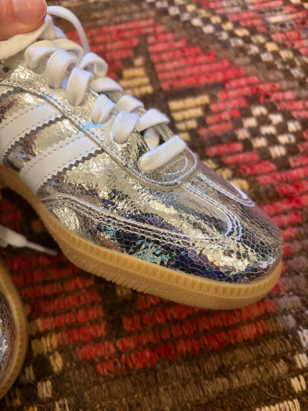 Adidas Samba OG Silver Metallic / Cloud White / Core White size 7.5 - Picture 2 of 7